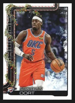 2025-26 Topps Holiday Luguentz Dort #H92 Thunder - Basketball Card Single