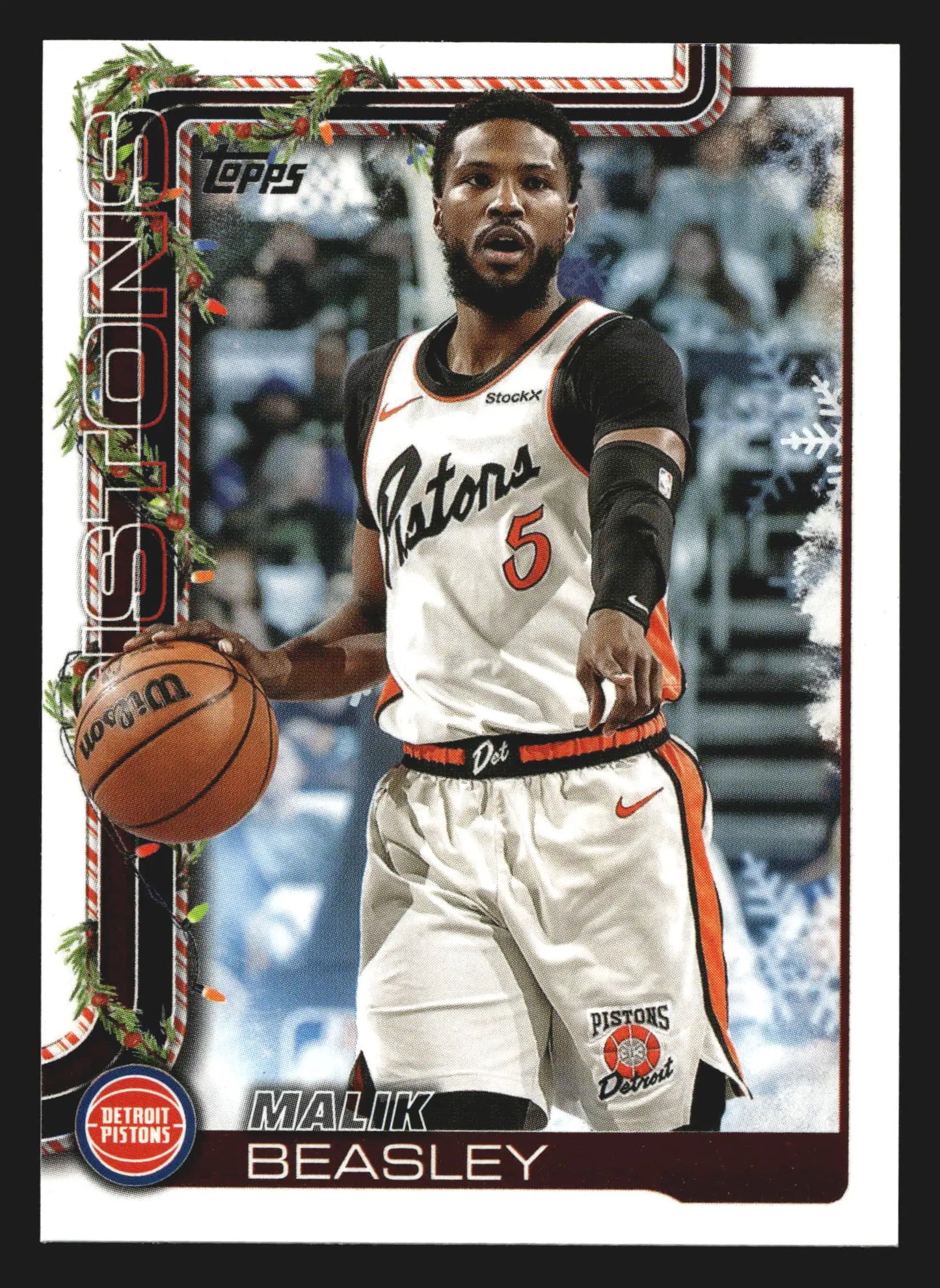 2025-26 Topps Holiday Malik Beasley #H35 Detroit Pistons