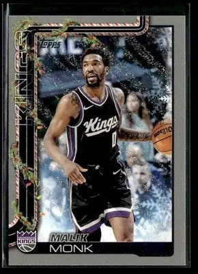 2025-26 Topps Holiday Malik Monk #H131 Glitter Holiday Sacramento Kings - Basketball Card Single