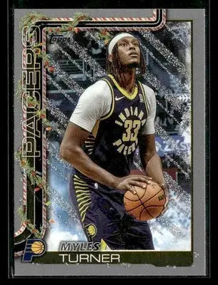 2025-26 Topps Holiday Myles Turner #H40 Glitter Holiday Indiana Pacers - Basketball Card Single