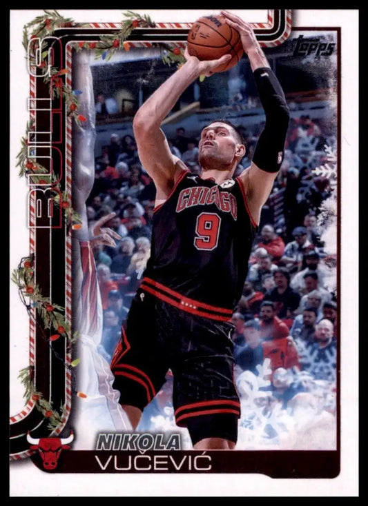 2025-26 Topps Holiday Nikola Vucevic #H29 Chicago Bulls Basketball Card NBA