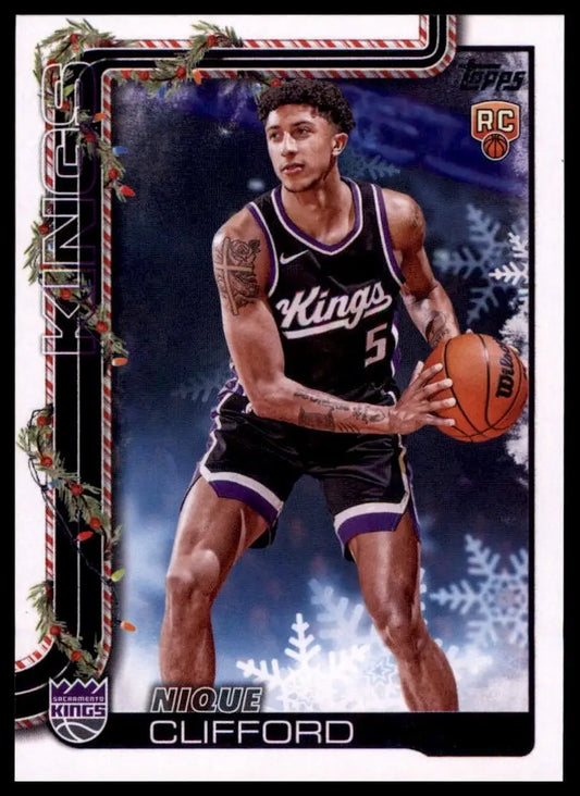 2025-26 Topps Holiday Nique Clifford Rookie #H184 Sacramento Kings Basketball