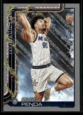 2025-26 Topps Holiday Noah Penda #H192 Glitter Holiday RC Orlando Magic - Basketball Card Single