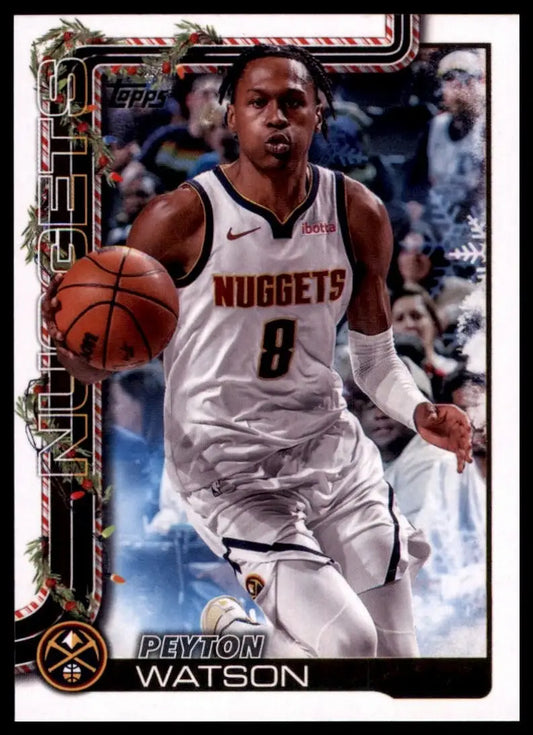 2025-26 Topps Holiday Peyton Watson #H83 Denver Nuggets Basketball Card NBA