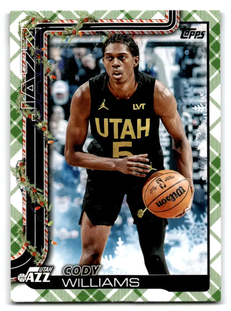 2025-26 Topps Holiday Plaid #H102 Cody Williams NM-MT Jazz ID:79949 - Basketball Card Single