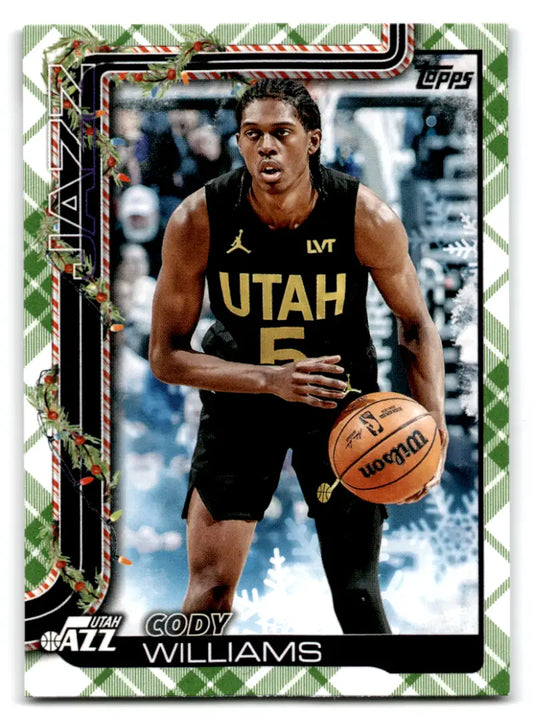 2025-26 Topps Holiday Plaid #H102 Cody Williams NM-MT Jazz ID:79949 - Basketball Card Single