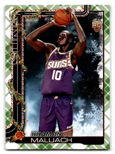 2025-26 Topps Holiday Plaid #H170 Khaman Maluach NM-MT RC Rookie Suns ID:80192 - Basketball Card Single