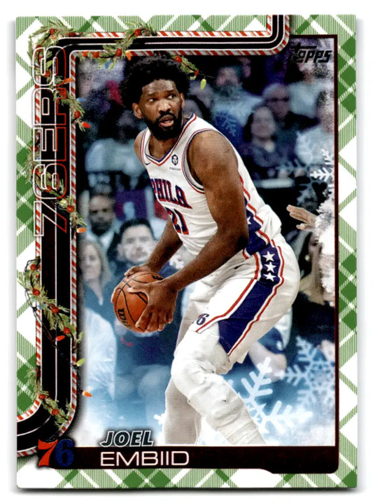 2025-26 Topps Holiday Plaid #H18 Joel Embiid NM-MT 76ers ID:79902 - Basketball Card Single