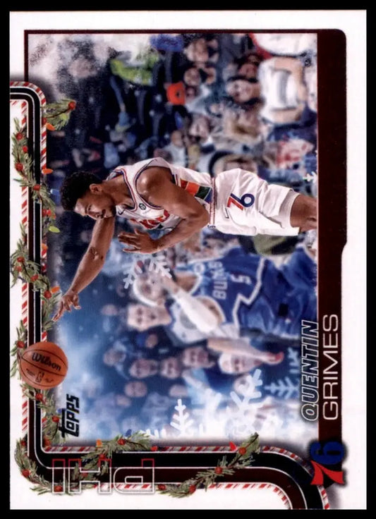 2025-26 Topps Holiday Quentin Grimes #H21 Philadelphia 76ers Basketball Card NBA