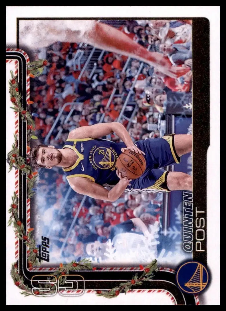 2025-26 Topps Holiday Quinten Post #H110 Golden State Warriors Basketball Card