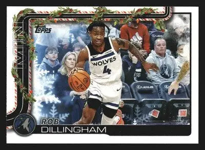 2025-26 Topps Holiday Rob Dillingham #H89 Minnesota Timberwolves - Basketball Card Single