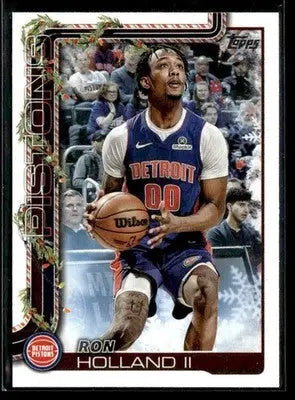 2025-26 Topps Holiday Ron Holland II #H34 Detroit Pistons
