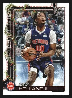 2025-26 Topps Holiday Ron Holland II #H34 Detroit Pistons - Basketball Card Single