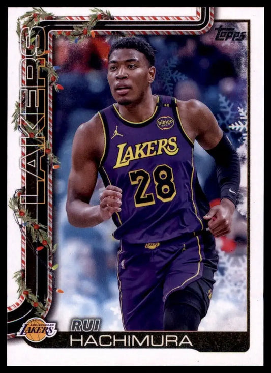 2025-26 Topps Holiday Rui Hachimura #H123 Los Angeles Lakers Basketball Card NBA