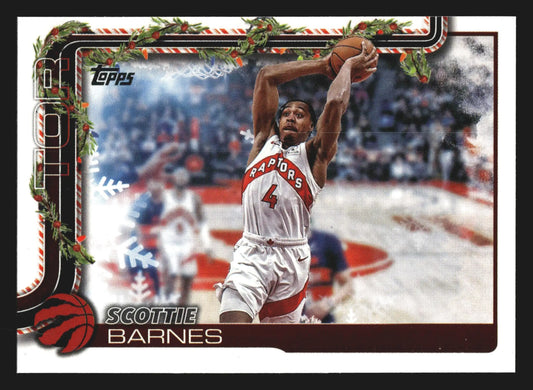 2025-26 Topps Holiday Scottie Barnes #H25 Toronto Raptors