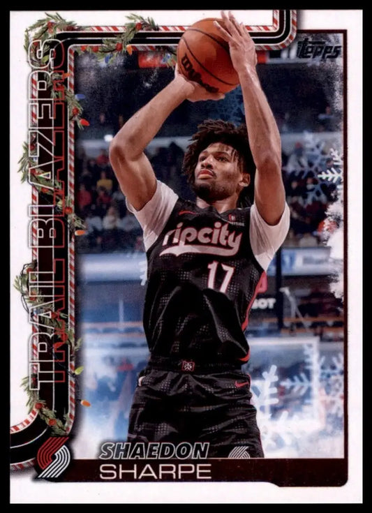 2025-26 Topps Holiday Shaedon Sharpe #H98 Portland Trail Blazers Basketball Card