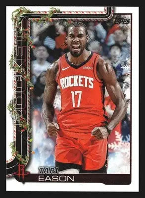 2025-26 Topps Holiday Tari Eason #H144 Houston Rockets - Basketball Card Single