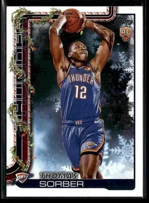 2025-26 Topps Holiday Thomas Sorber #H175 RC Oklahoma City Thunder - Basketball Card Single