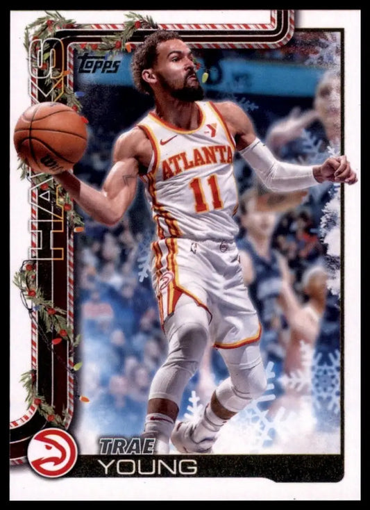 2025-26 Topps Holiday Trae Young #H48 Atlanta Hawks Basketball Card NBA Sports