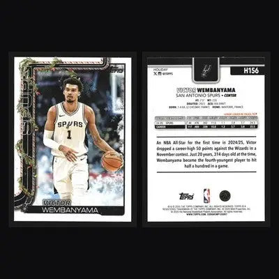 2025-26 Topps Holiday Victor Wembanyama #H156 San Antonio Spurs - Basketball Card Single