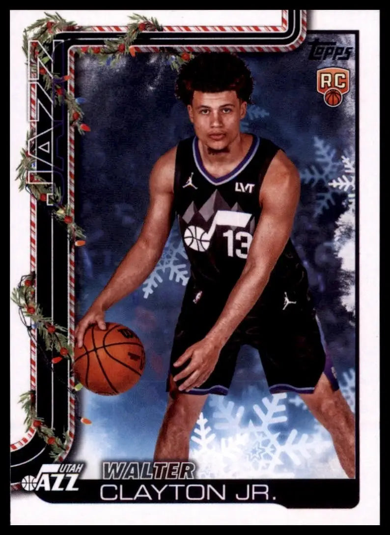 2025-26 Topps Holiday Walter Clayton Jr Rookie #H178 Utah Jazz Basketball Card