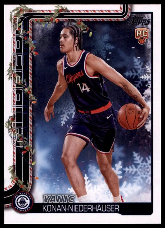 2025-26 Topps Holiday Yanic Konan Niederhauser Rookie #H190 Los Angeles Clippers - Basketball Card Single