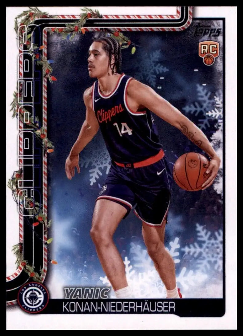 2025-26 Topps Holiday Yanic Konan Niederhauser Rookie #H190 Los Angeles Clippers - Basketball Card Single