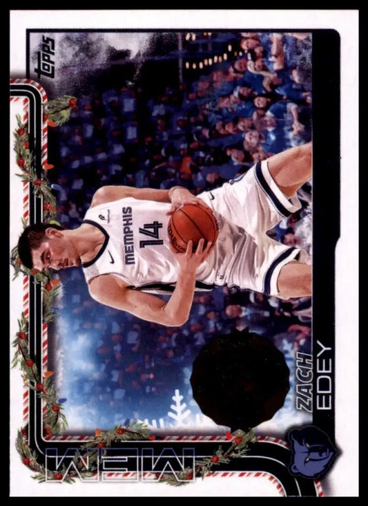 2025-26 Topps Holiday Zach Edey #H150 Mempis Grizzlies Basketball Card NBA Sport