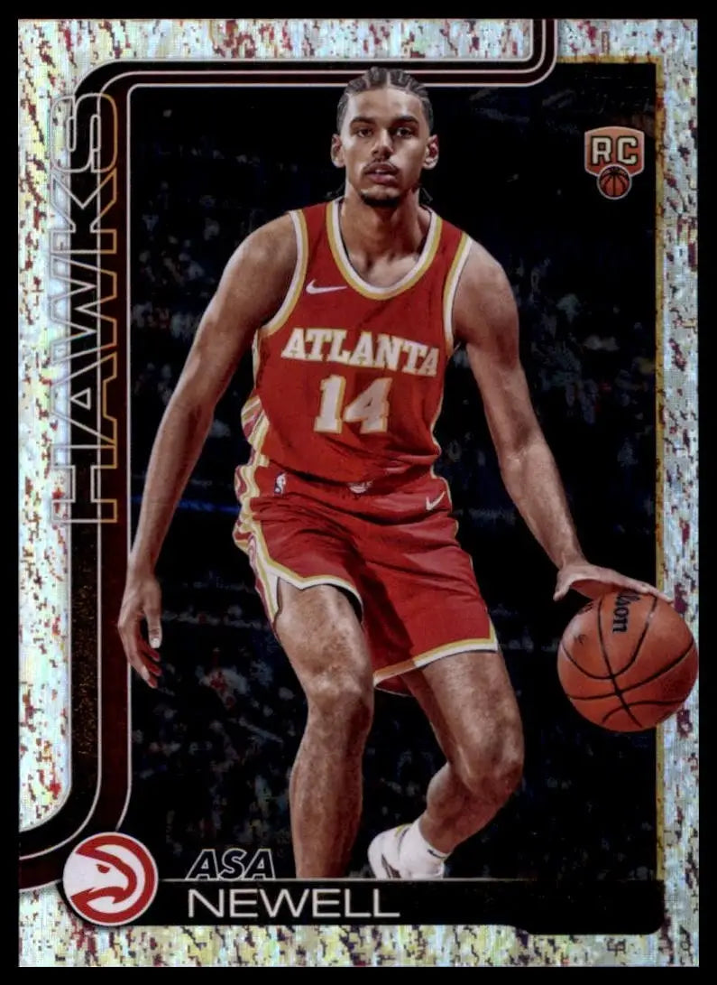 2025-26 Topps Holo Foil Asa Newell Rookie #223 Atlanta Hawks Basketball Card NBA - Basketball Card Single