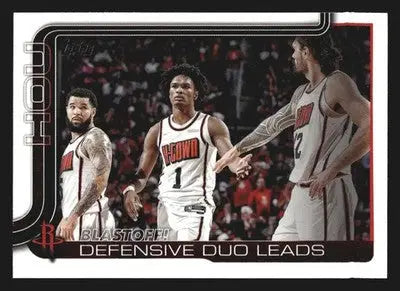 2025-26 Topps Houston Rockets Blastoff! #297 Team Card Defensive Duo Leads - Basketball Card Single