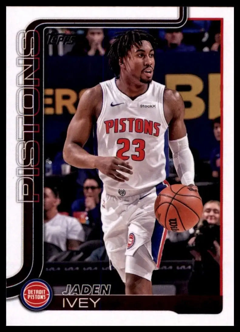 2025-26 Topps Jaden Ivey #45 Detroit Pistons Basketball Card NBA Sports - Basketball Card Single