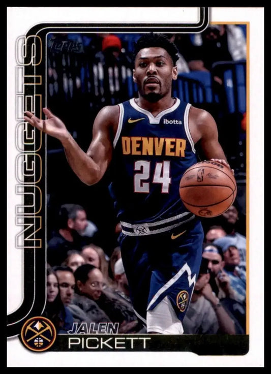 2025-26 Topps Jalen Pickett #107 Denver Nuggets Basketball Card NBA Sports
