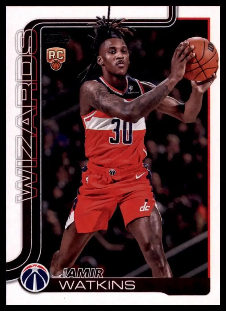 2025-26 Topps Jamir Watkins Rookie #244 Washington Wizards Basketball Card NBA