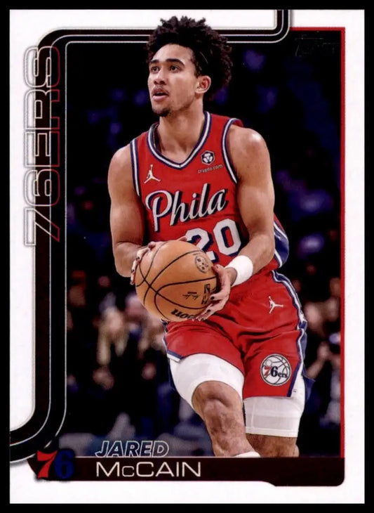 2025-26 Topps Jared McCain #24 Philadelphia 76ers Basketball Card NBA Sports
