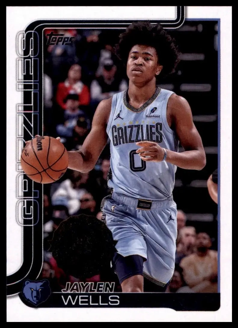 2025-26 Topps Jaylen Wells #183 Memphis Grizzlies Basketball Card NBA Sports - Basketball Card