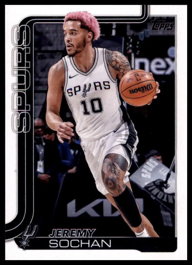 2025-26 Topps Jeremy Sochan #199 San Antonio Spurs Basketball Card NBA Sports