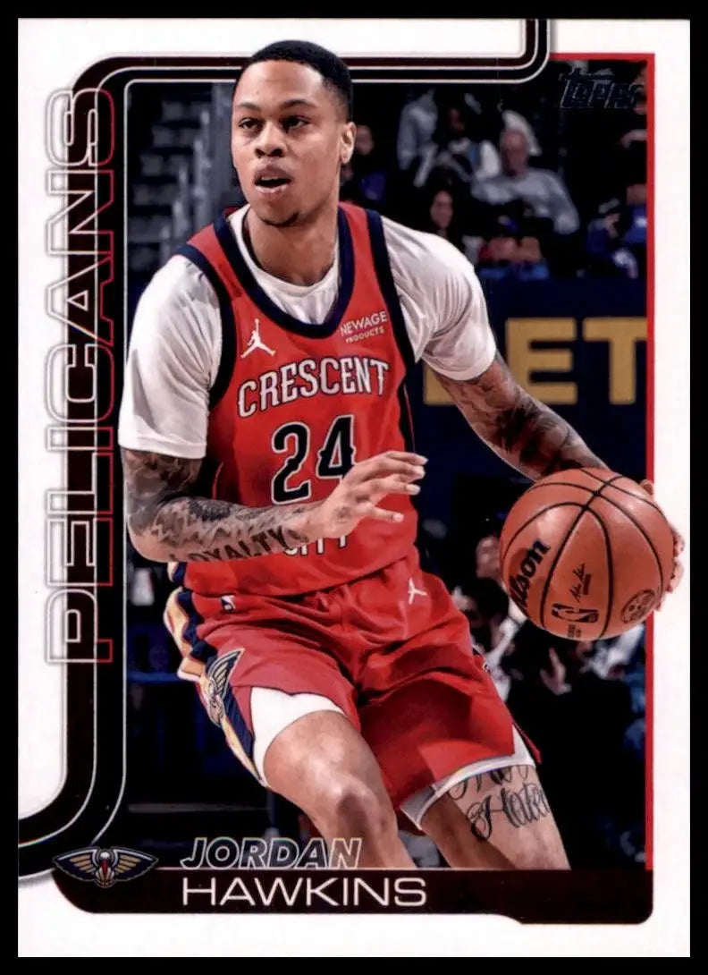 2025-26 Topps Jordan Hawkins #194 New Oreleans Pelicans Basketball Card NBA