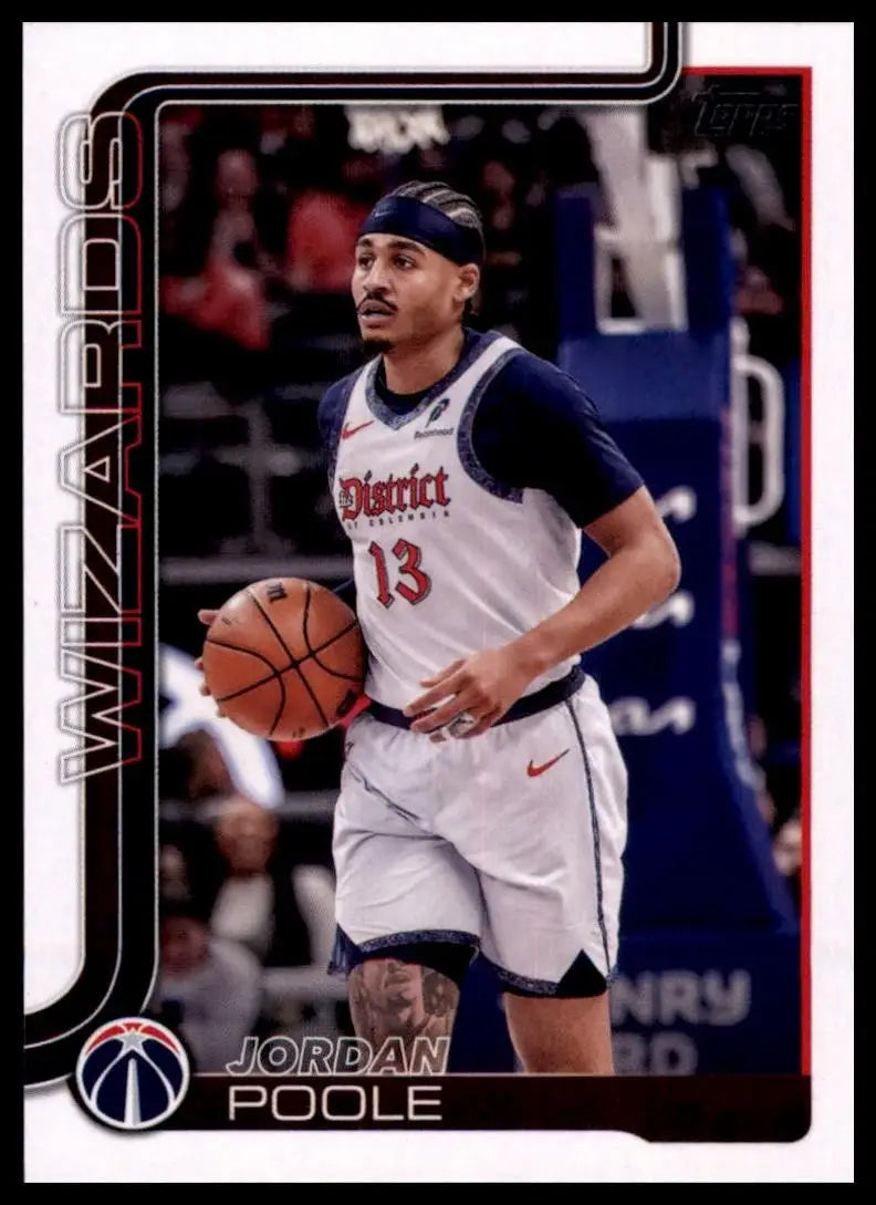 2025-26 Topps Jordan Poole #94 Washington Wizards Basketball Card NBA Sports - Basketball Card Single