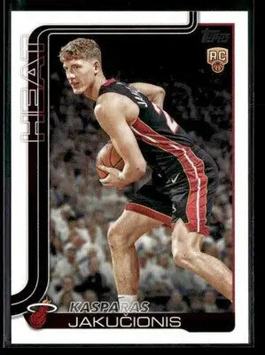 2025-26 Topps Kasparas Jakučionis #220 RC Miami Heat