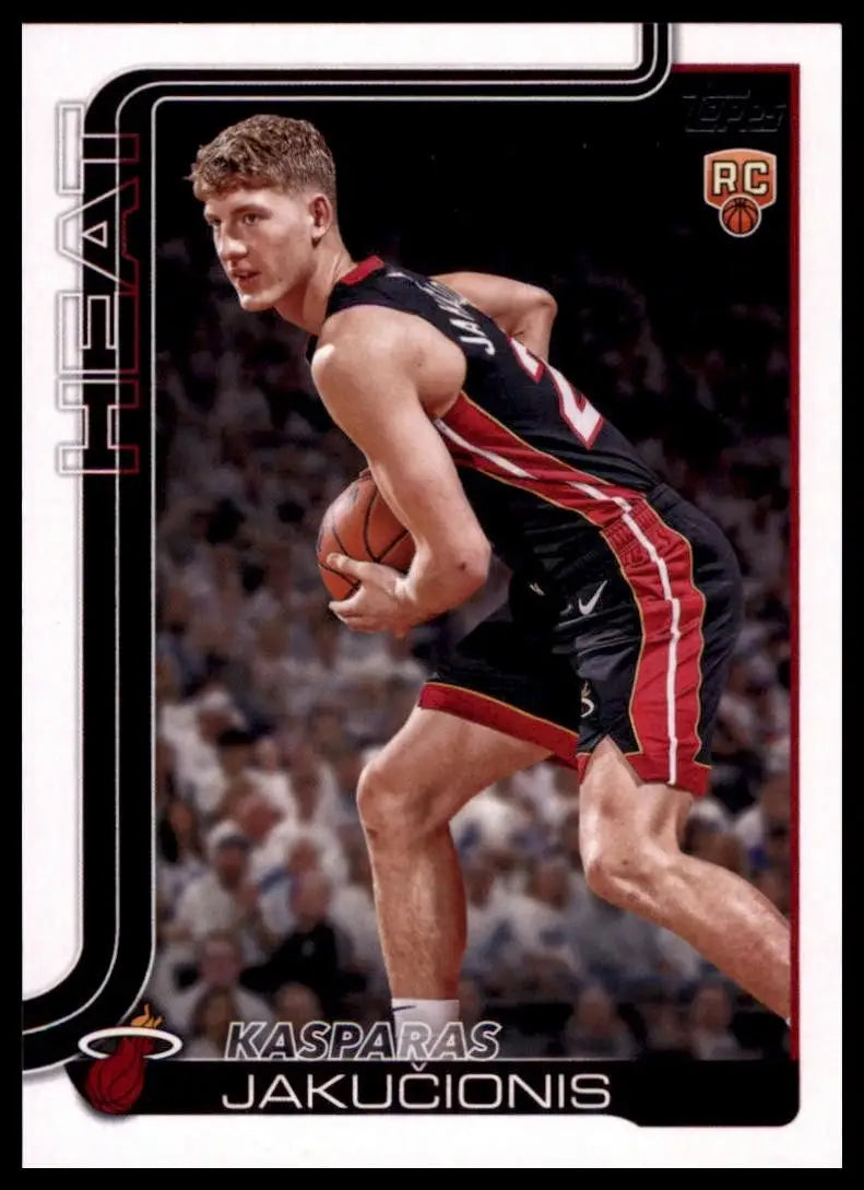 2025-26 Topps Kasparas Jakucionis Rookie #220 Miami Heat Basketball Card NBA - Basketball Card Single