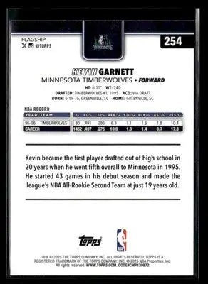 2025-26 Topps Kevin Garnett #254 Minnesota Timberwolves