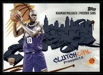 2025-26 Topps Khaman Maluach #CC-10 Clutch City Prospects Phoenix Suns - Basketball Card Single