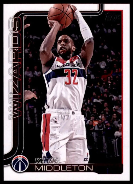 2025-26 Topps Khris Middleton #100 Washington Wizards Basketball Card NBA Sports