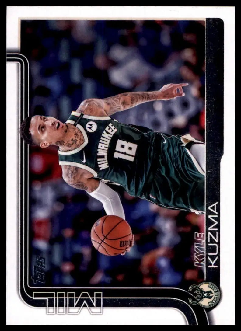 2025-26 Topps Kyle Kuzma #56 Milwaukee Bucks Basketball Card NBA Sports