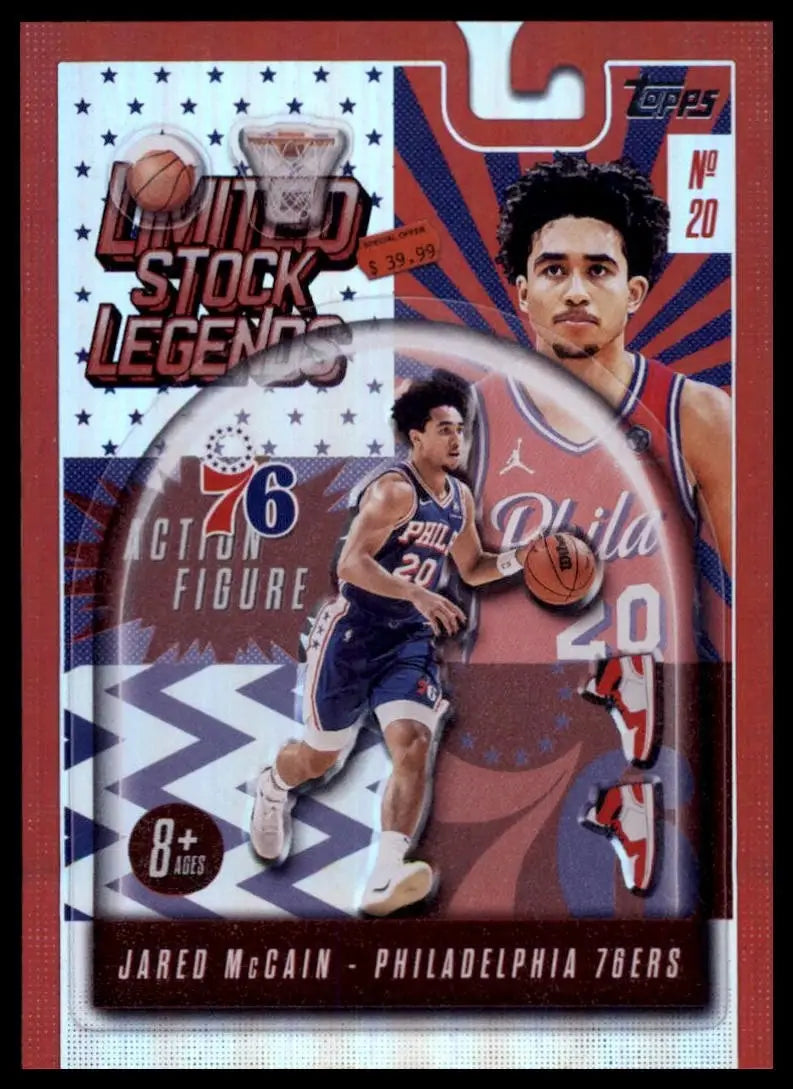 2025-26 Topps Limited Stock Legends Jared McCain #LST-50 Philadelphia 76ers Card