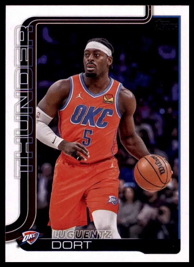 2025-26 Topps Luguentz Dort #117 Oklahoma City Thunder Basketball Card NBA Sport - Basketball Card Single