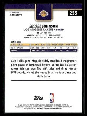 2025-26 Topps Magic Johnson #255 Los Angeles Lakers