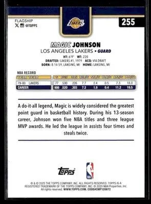 2025-26 Topps Magic Johnson #255 Sandglitter Los Angeles Lakers