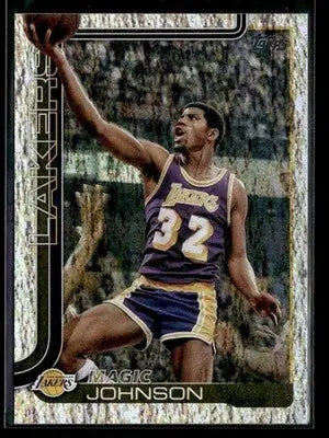 2025-26 Topps Magic Johnson #255 Sandglitter Los Angeles Lakers