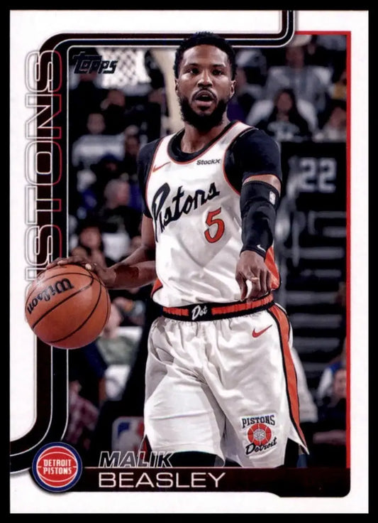2025-26 Topps Malik Beasley #43 Detroit Pistons Basketball Card NBA Sports